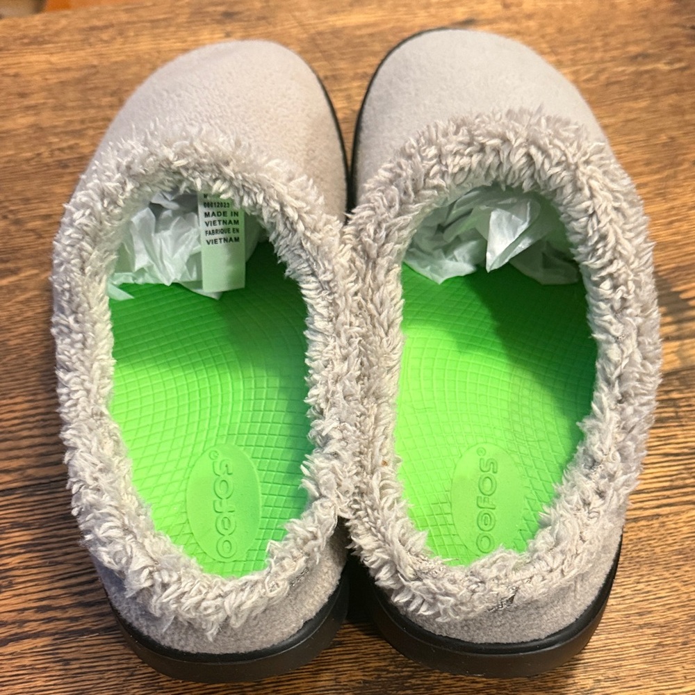 OOFOS Oocoozie Mules Tawny Sherpa Recovery Comfort Slip-on - Picture 3 of 5